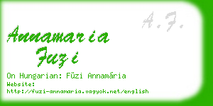 annamaria fuzi business card